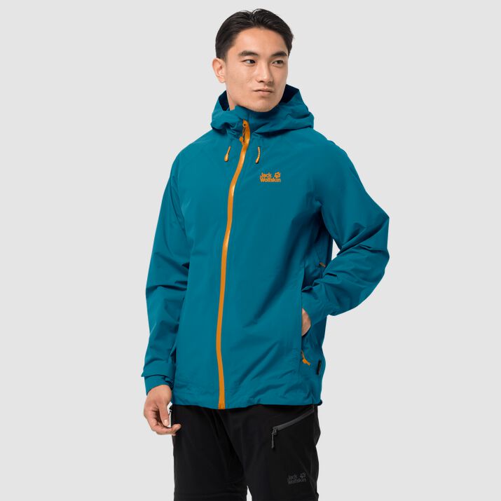 Chamarra Hardshell Jack Wolfskin Highest Peak Hombre Azules Mexico-9634711